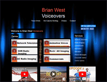 Tablet Screenshot of brianwestvoiceovers.com